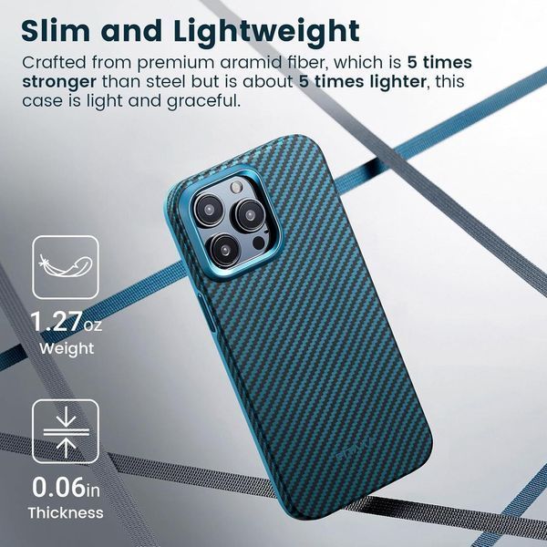Чохол Pitaka Protective Yet Slim 1500D Twill для iPhone 15 Pro Max 2619982473 фото
