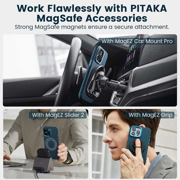 Чохол Pitaka Protective Yet Slim 1500D Twill для iPhone 15 Pro Max 2619982473 фото