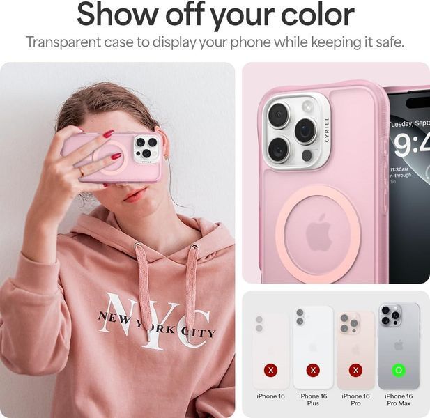 Чохол Spigen Cyrill UltraSheer MagSafe Pink для iPhone 16 Pro Max 2502501658 фото