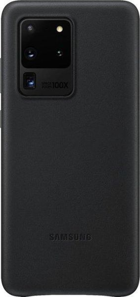 Кожаный чехол Samsung Leather Back Cover Black для Samsung Galaxy S20 Ultra 5G SM-G988 1280010546 фото