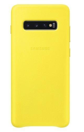 Оригинальный кожаный Чехол Samsung Leather Cover Yellow для Samsung Galaxy S10 Plus SM-G975 1315668384 фото