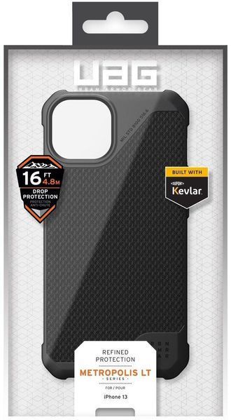 Чохол UAG Metropolis LT Kevlar Black для iPhone 13 | iPhone 14 1616459726 фото