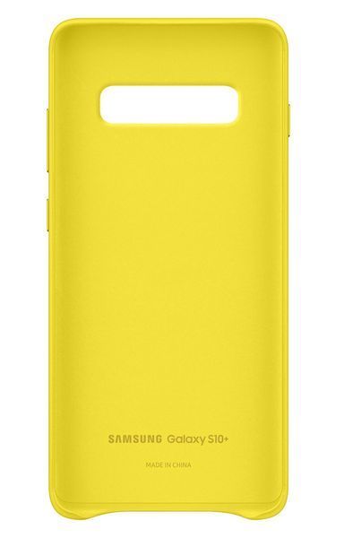 Оригинальный кожаный Чехол Samsung Leather Cover Yellow для Samsung Galaxy S10 Plus SM-G975 1315668384 фото