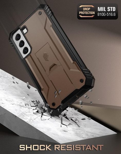 Противоударный чехол 360&deg; Poetic Revolution Series Brown для Samsung Galaxy S22 5G SM-S901