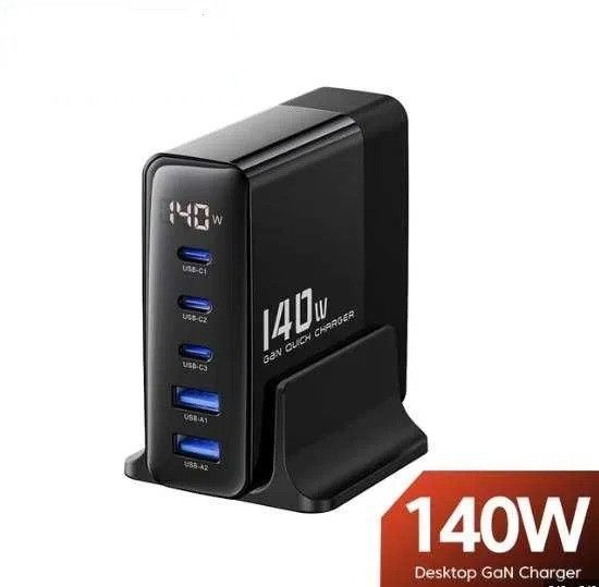 Зарядний пристрій Toocki Desktop Gan Charger 140W 1807388045 фото