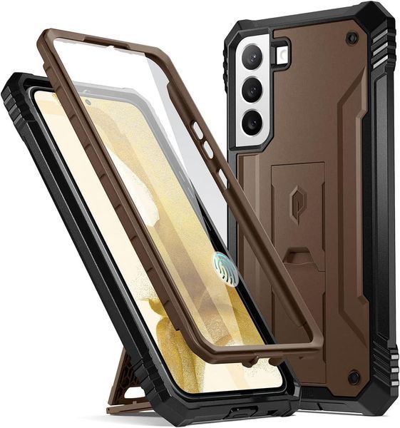 Противоударный чехол 360&deg; Poetic Revolution Series Brown для Samsung Galaxy S22 5G SM-S901