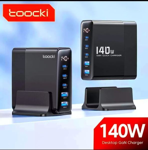 Зарядний пристрій Toocki Desktop Gan Charger 140W 1807388045 фото