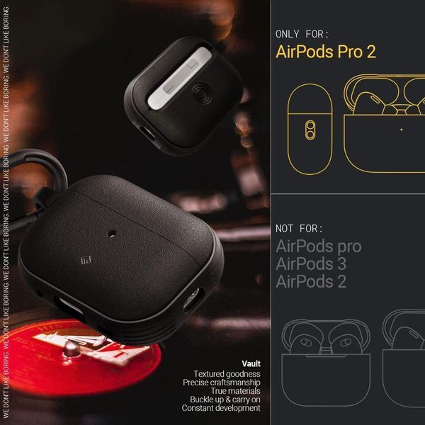 Чохол Caseology Vault Matte Black для Apple AirPods Pro | Pro 2 1796845972 фото