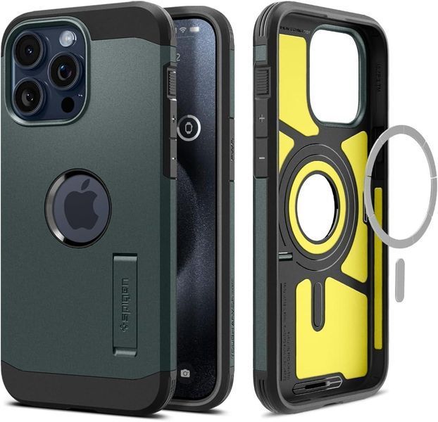 Чехол Spigen Tough Armor Mag MagSafe Abyss Green для iPhone 15 Pro Max ACS06596 1994564702 фото