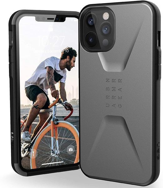 Чохол UAG Civilian Series Silver для iPhone 12 Pro Max 1691163347 фото