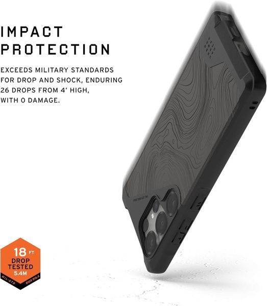 Чохол UAG Metropolis LT Kevlar Magsafe Topography Black для Samsung Galaxy S25 Ultra 2839080032 фото