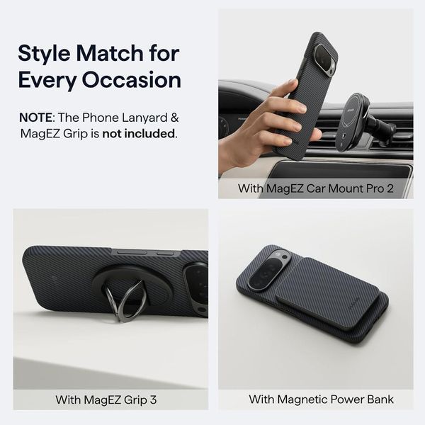 Чохол Pitaka Ultra-Slim MagSafe Black для Google Pixel 10 | 10 Pro 2763890662 фото