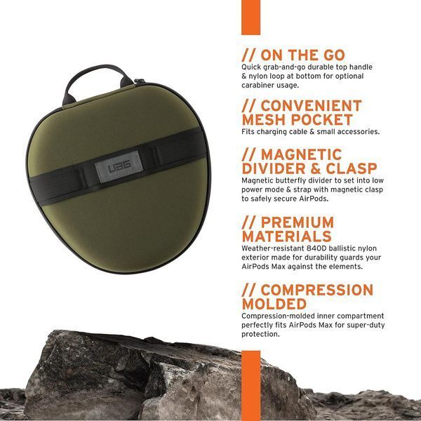 Чехол UAG Rugged Protective Case Olive Green для AirPods Max 2364388621 фото