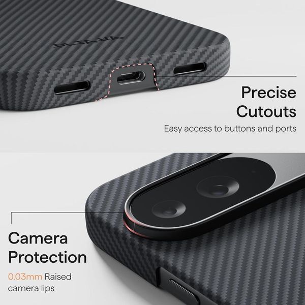 Чохол Pitaka Ultra-Slim MagSafe Black для Google Pixel 10 | 10 Pro 2763890662 фото