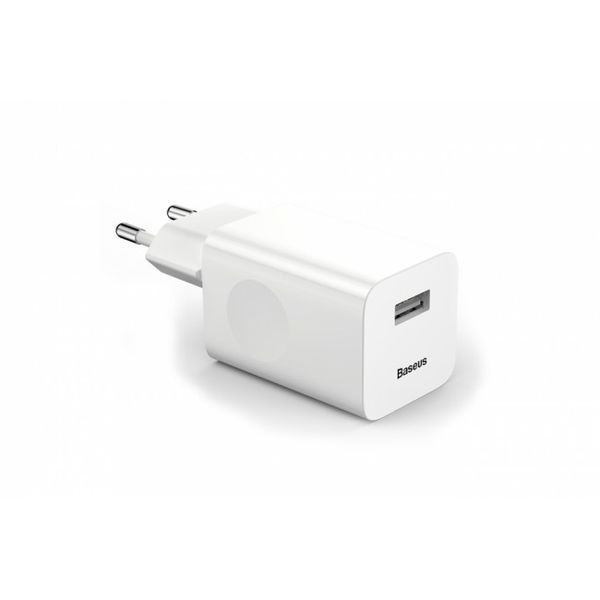 Зарядний пристрій Baseus Charging Quick (1USB, 2.4 A,QC3.0) White 1218946818 фото