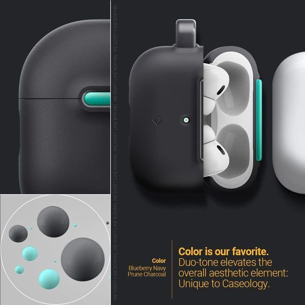 Чохол Caseology Nano Pop Prune Charcoal для Apple AirPods Pro | Pro 2 1796847440 фото