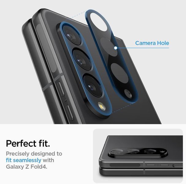 Захисне скло для камери Spigen GLAStR EZ Fit Optik 2-Pack Black для Samsung Galaxy Fold 4 AGL05428 2465690745 фото