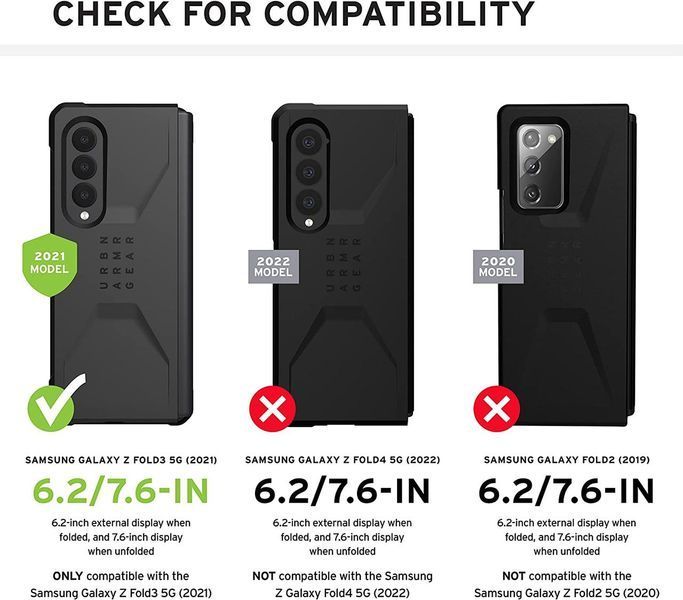 Чохол UAG Civillian Series Olive для Samsung Galaxy Z Fold 3 1746884769 фото