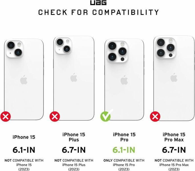 Чохол UAG Monarch Pro MagSafe Carbon Fiber Element Green для iPhone 15 Pro 3097805440 фото