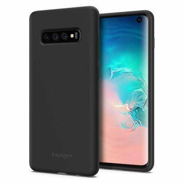 Чохол Spigen Silcone Fit Black для Samsung Galaxy S10 Plus SM-G975 1171866063 фото