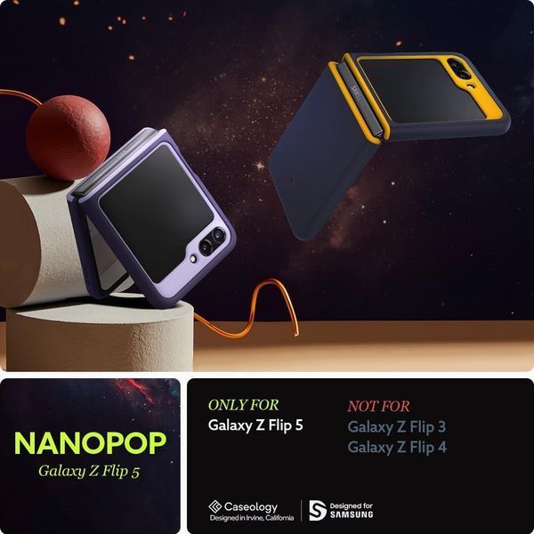 Чехол Caseology Nano Pop Blueberry Navy для Samsung Galaxy Flip 5 ACS06246 2084324834 фото