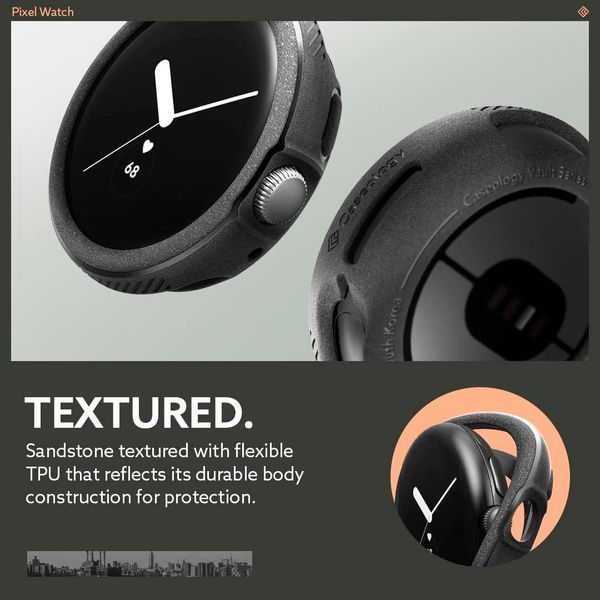 Чохол Caseology Vault Matte Black для Google Pixel Watch | Watch 2 | Watch 3 (41mm) 2119175852 фото