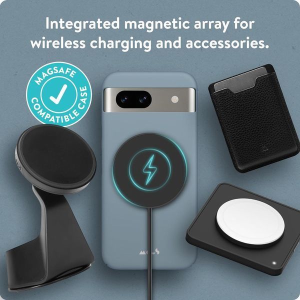 Чохол Mous Super Thin Stone Blue MagSafe&reg; для Google Pixel 8a 2253647727 фото