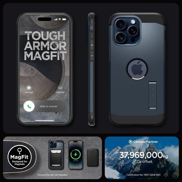 Чехол Spigen Tough Armor Mag MagSafe Metal Slate для iPhone 15 Pro Max ACS06595 1994577209 фото