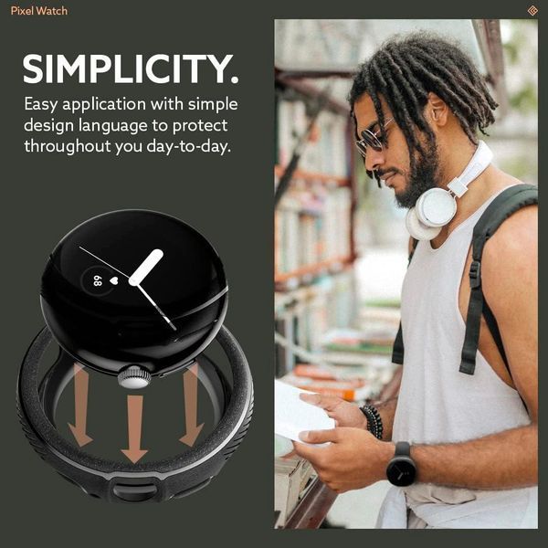 Чохол Caseology Vault Matte Black для Google Pixel Watch | Watch 2 | Watch 3 (41mm) 2119175852 фото