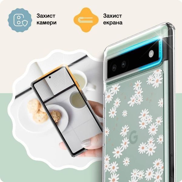 Чехол Spigen Cyrill White Daisy для Google Pixel 6a