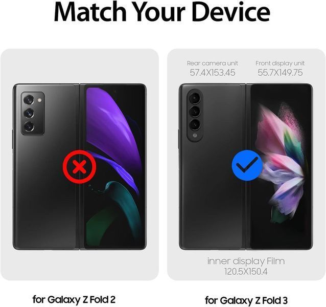 Комплект захсних плівок WhiteStone Dome Premium Film для Galaxy Fold 3 1937604380 фото