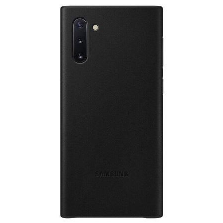 Официальный Чехол Samsung Leather Back Cover Black для Samsung Galaxy Note 10 SM-N970 1280078261 фото