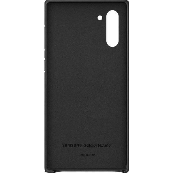 Официальный Чехол Samsung Leather Back Cover Black для Samsung Galaxy Note 10 SM-N970 1280078261 фото