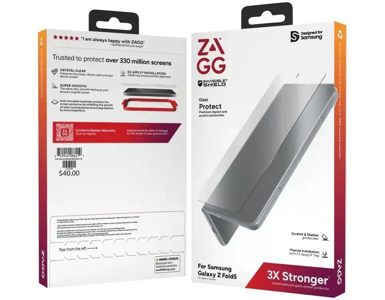Защитное стекло ZAGG InvisibleShield Glass Protect для Samsung Galaxy Fold 5 2323711894 фото