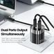 Зарядное устройство Toocki 35W GaN Fast Charging Mini Wall Charger PD Daul USB Type C Black 1937628326 фото 3