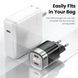 Зарядное устройство Toocki 35W GaN Fast Charging Mini Wall Charger PD Daul USB Type C Black 1937628326 фото 4