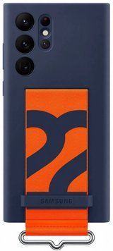 Чохол Samsung Silicone Grip Cover Navy with Strap для Samsung S22 Ultra SM-S908 1796857187 фото