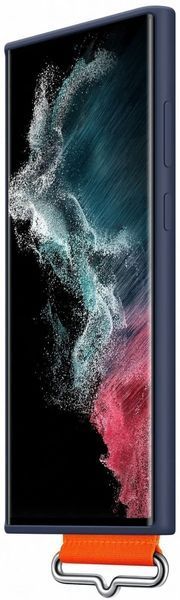 Оригинальный чехол Samsung Silicone Grip Cover Navy with Strap для Samsung S22 Ultra SM-S908