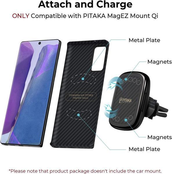Чехол Pitaka Air Case Black Gray для Samsung Galaxy Note 20 SM-N980 2099781840 фото