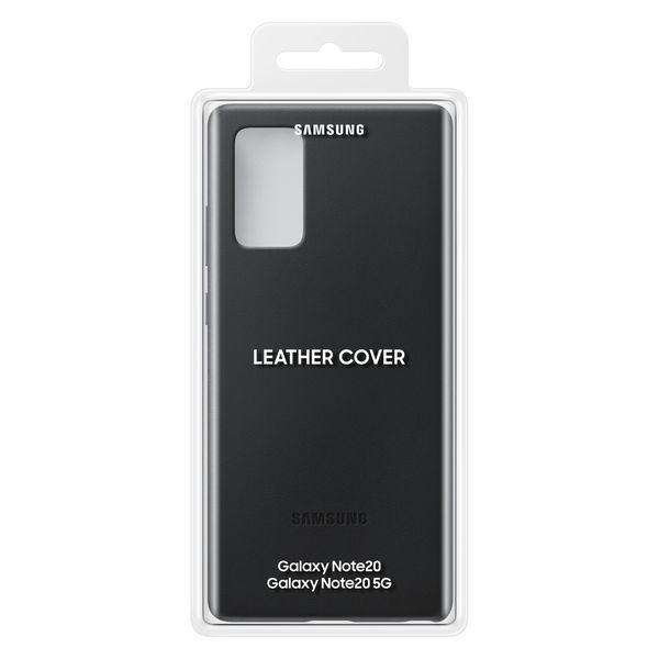 Чехол Samsung Leather Back Cover Black для Galaxy Note 20 SM-N980 1977919732 фото