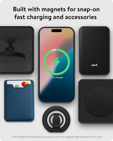 Чохол Mous MagSafe Limitless 6.0 Thin PC Marine для iPhone 16 Pro Max 2432581877 фото