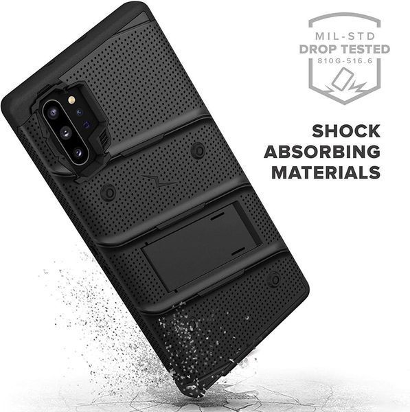 Протиударний чохол Zizo Bolt Series Black з кліпсою для Samsung Galaxy Note 10 Plus SM-N975 1645917405 фото