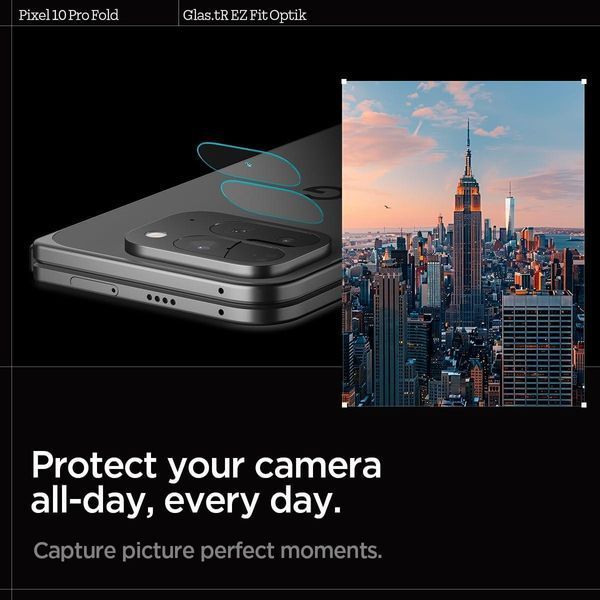 Защитное стекло для камеры Spigen GlasTR EZ Fit Optik 2-Pack для Google Pixel 10 Pro FOLD AGL09664