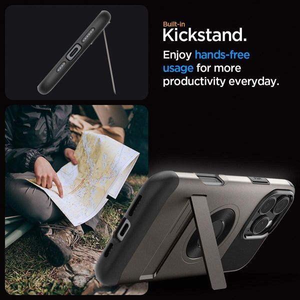 Чехол Spigen Slim Armor MagFit Gunmetal для iPhone 16 Pro Max ACS08033 2559032892 фото