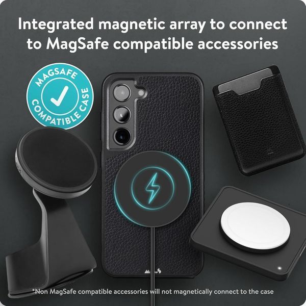 Чохол Mous MagSafe Limitless 5.0 Black Leather для Samsung Galaxy S23 SM-S911 2386995780 фото