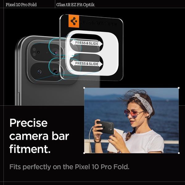Защитное стекло для камеры Spigen GlasTR EZ Fit Optik 2-Pack для Google Pixel 10 Pro FOLD AGL09664