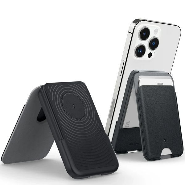 Підставка - картхолдер Caseology Nano Pop Card Holder MagSafe & Stand Black Sesame AFA059789 2184000755 фото