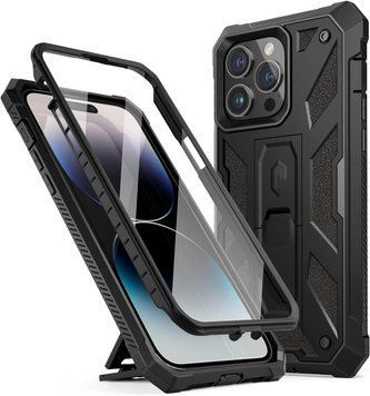 Захисний чохол 360&deg; Poetic Spartan Matte Black для iPhone 14 Pro Max 2084436062 фото