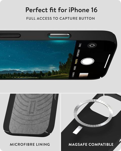 Чохол Mous MagSafe Limitless 6.0 Thin PC Black для iPhone 16 Pro Max 2432595723 фото
