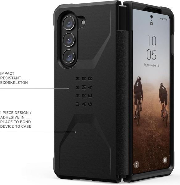 Чохол UAG Civillian Series Black для Samsung Galaxy Fold 5 2447017326 фото